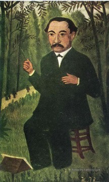 portrait Tableau Peinture - Portrait d’un homme Henri Rousseau post impressionnisme Naive primitivisme